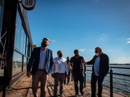 Vereador Ramiro Rosário visita obras do novo Cais Embarcadero à beira do Guaíba