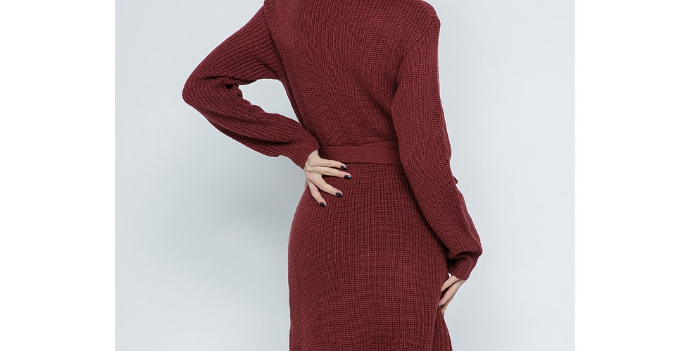 Bristol Burgundy Wrap Dress