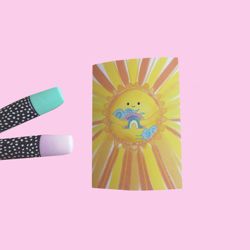 Thumbnail: Sunshine rainbow blank greeting card
