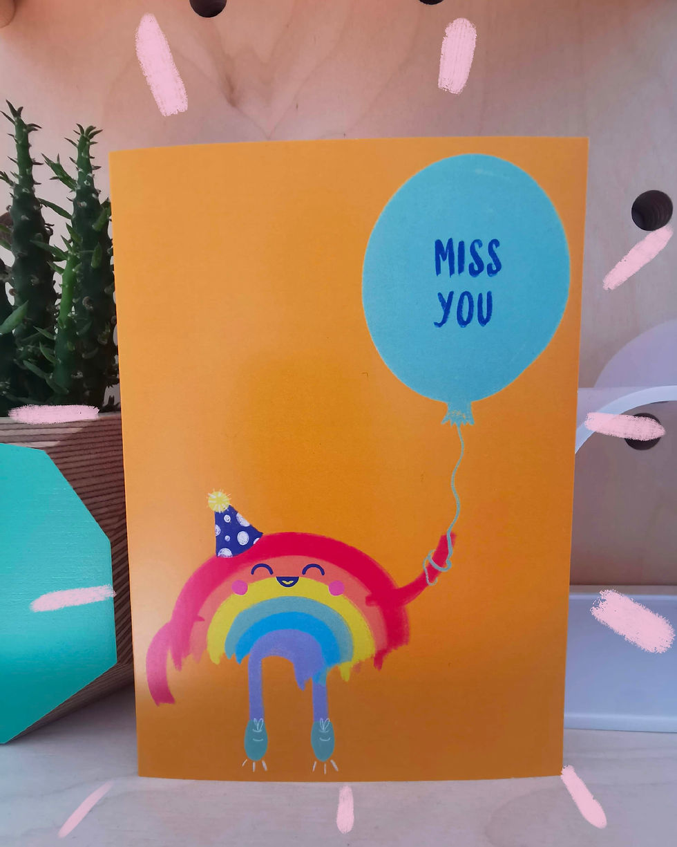 Thumbnail: Rainbow miss you greeting card