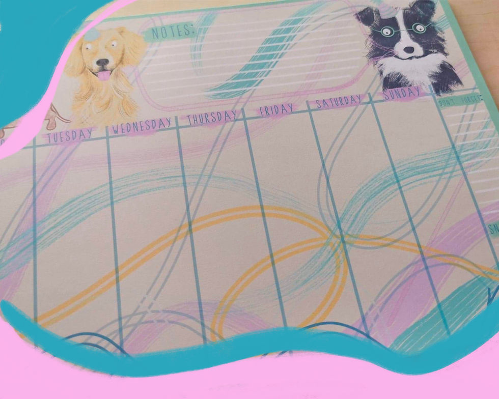 Thumbnail: Tear off A4 dog lover weekly desk planner