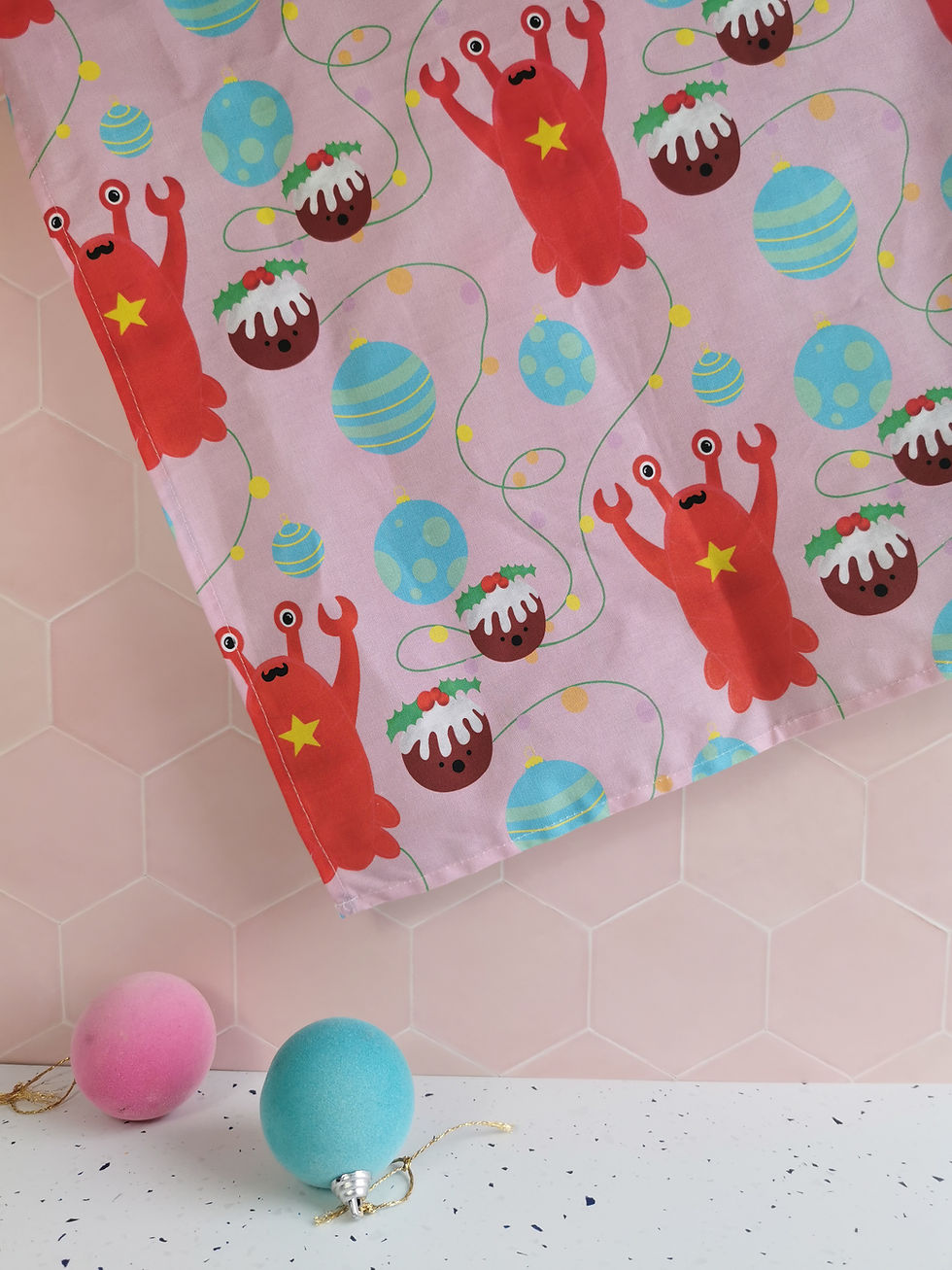 Thumbnail: Lobster Christmas Tea Dish Towel