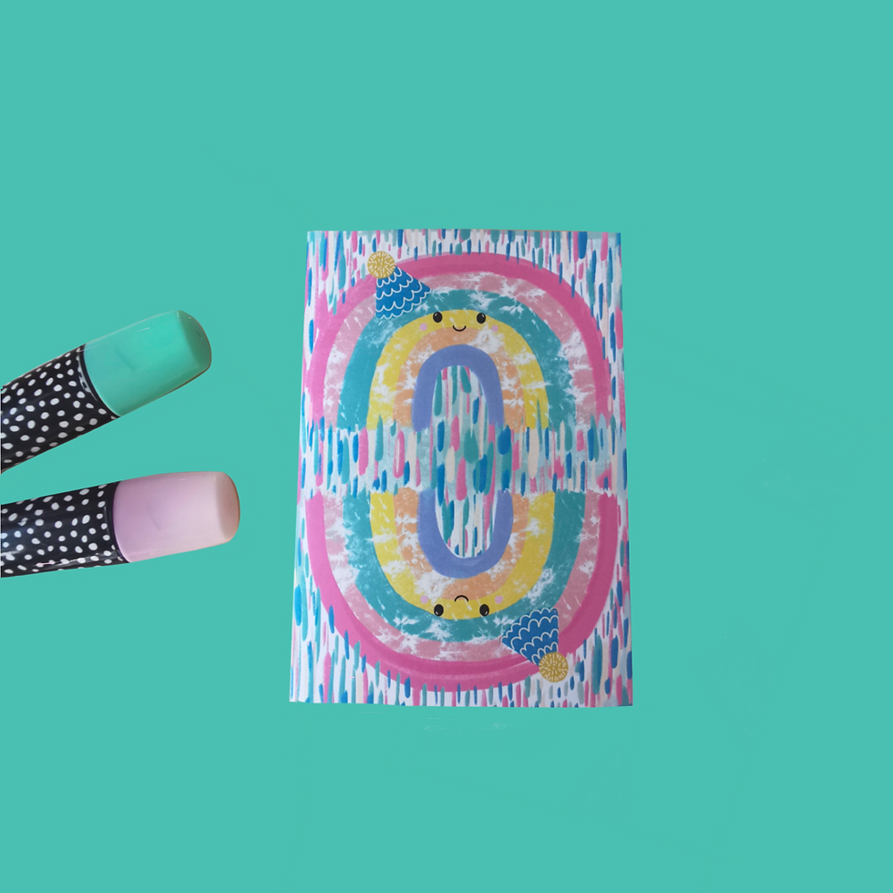 Thumbnail: Pastel rainbow greeting card