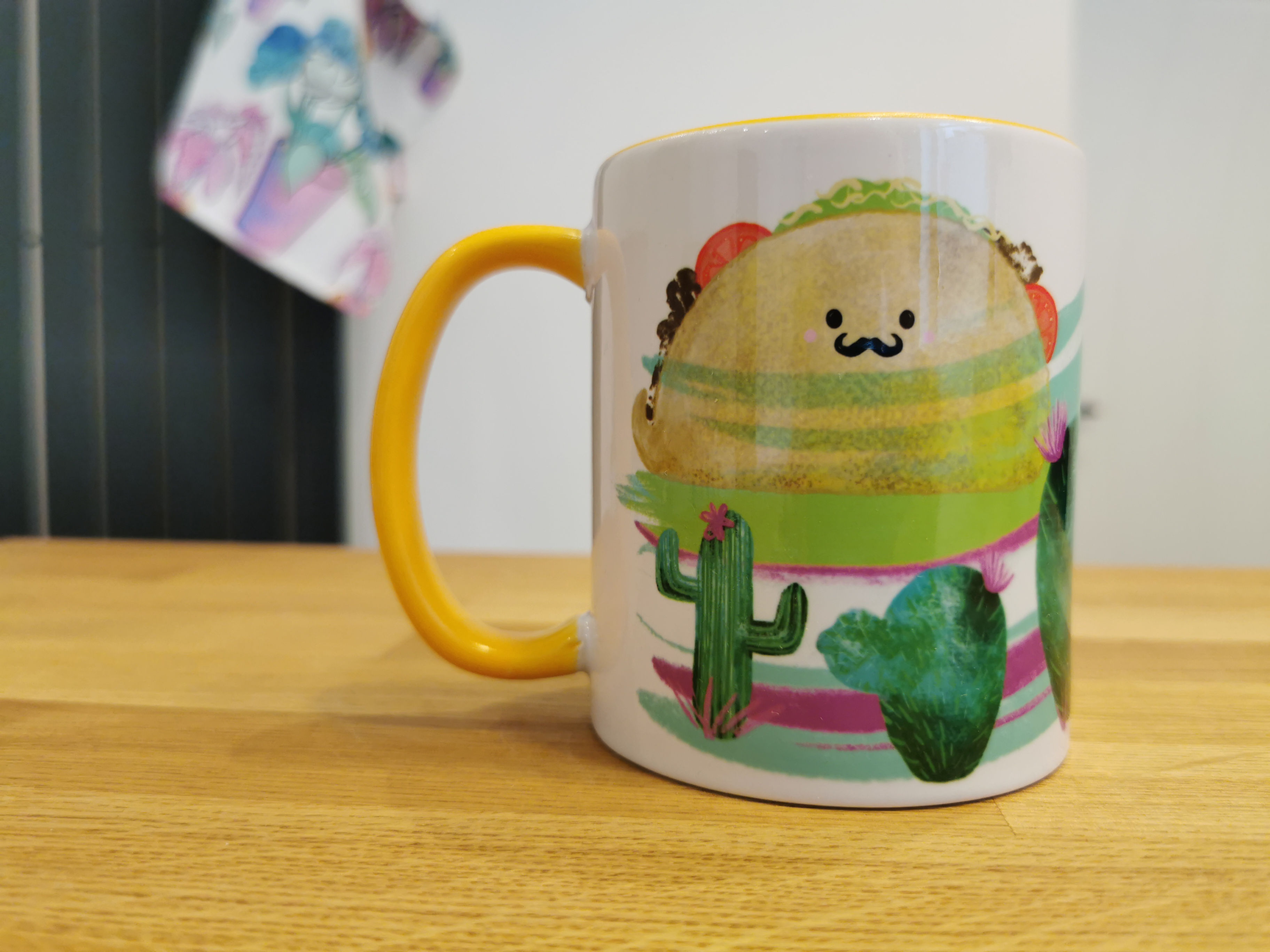 Yellow taco mug