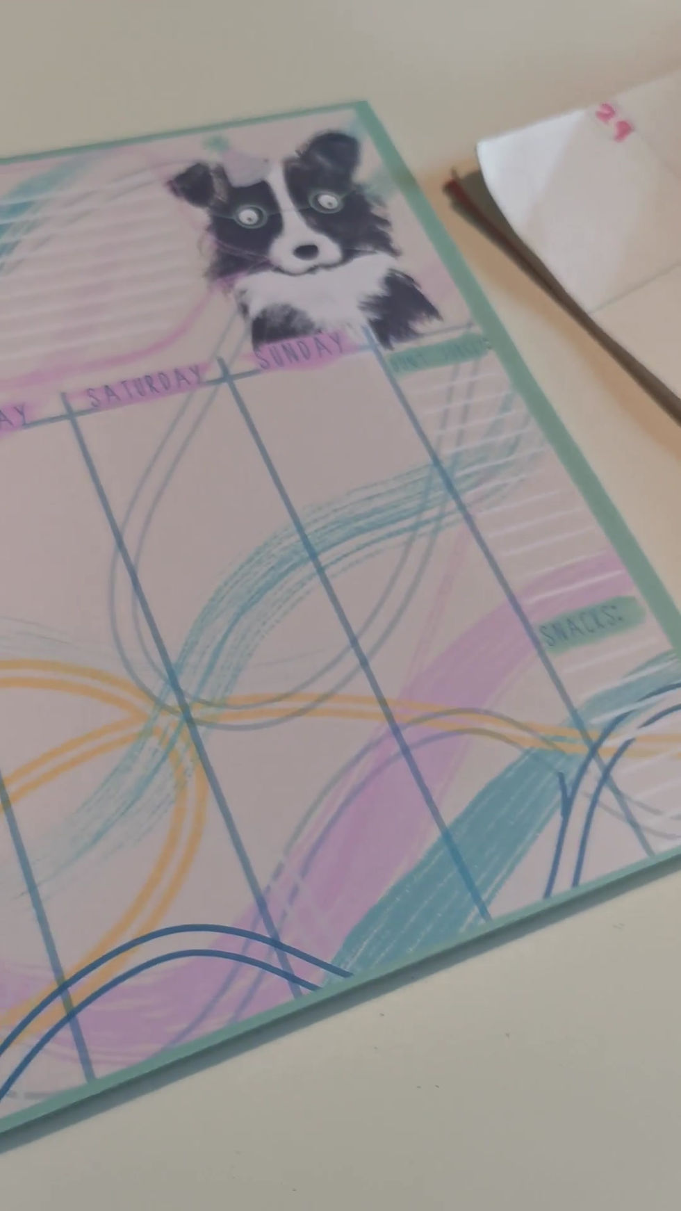 Thumbnail: Tear off A4 dog lover weekly desk planner