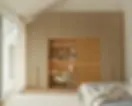 Chambre Team7 avec un lit et un bureau