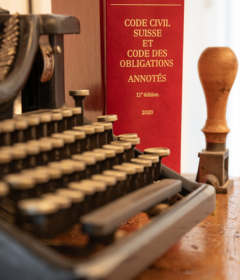 Code civil suisse, machine à écrire