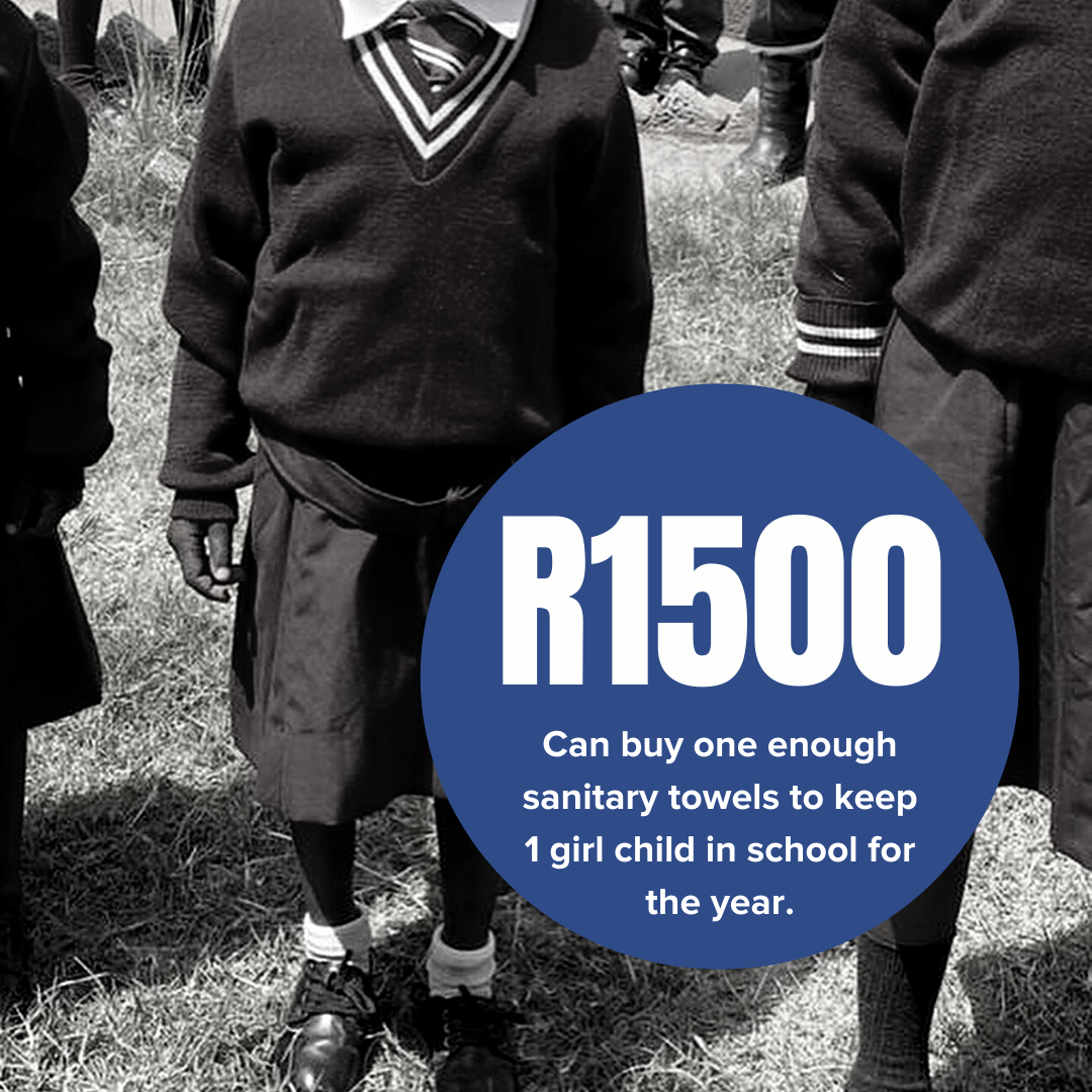 Can buy enough sanitary towels to keep 1 girl child in school for a year.