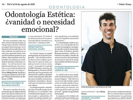 ODONTOLOGÍA ESTÉTICA: ¿VANIDAD O NECESIDAD EMOCIONAL?