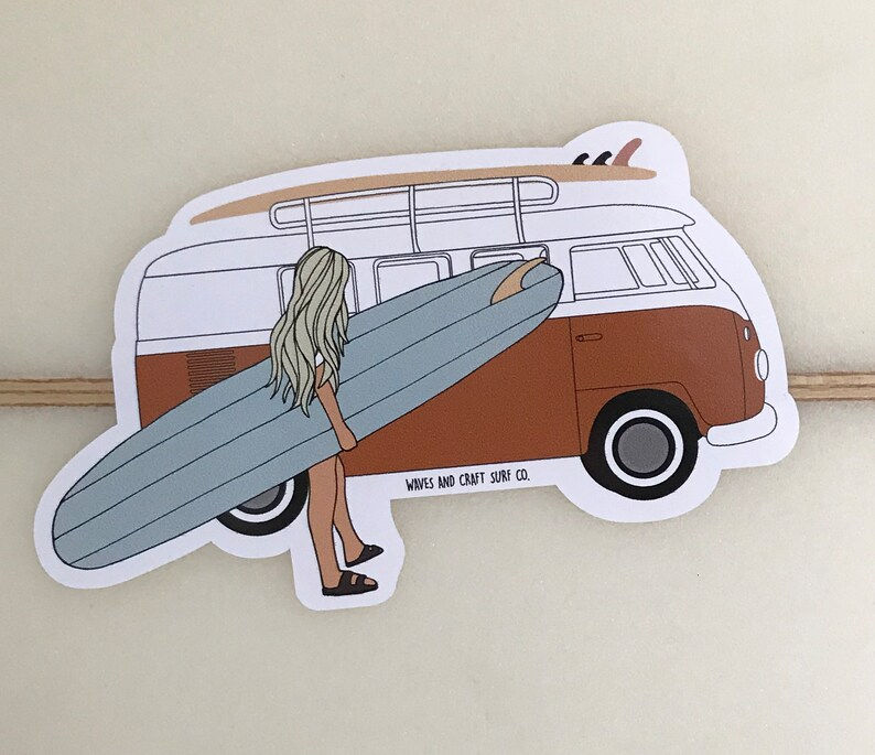 Thumbnail: Surf camper sticker