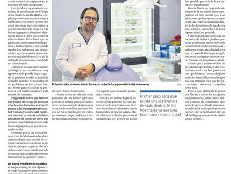 "UN DENTISTA ENRIQUECE EL COMITÉ DE TUMORES DE CABEZA Y CUELLO DE SON ESPASES"