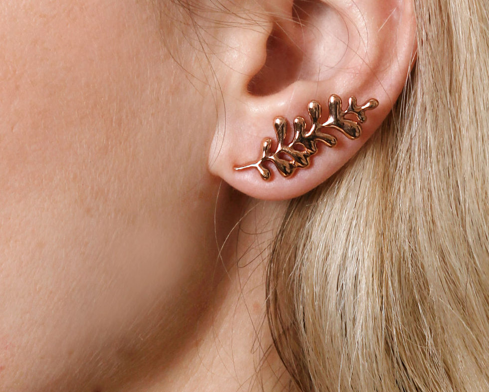 Miniature : Boucles D'oreilles Longues Feuilles