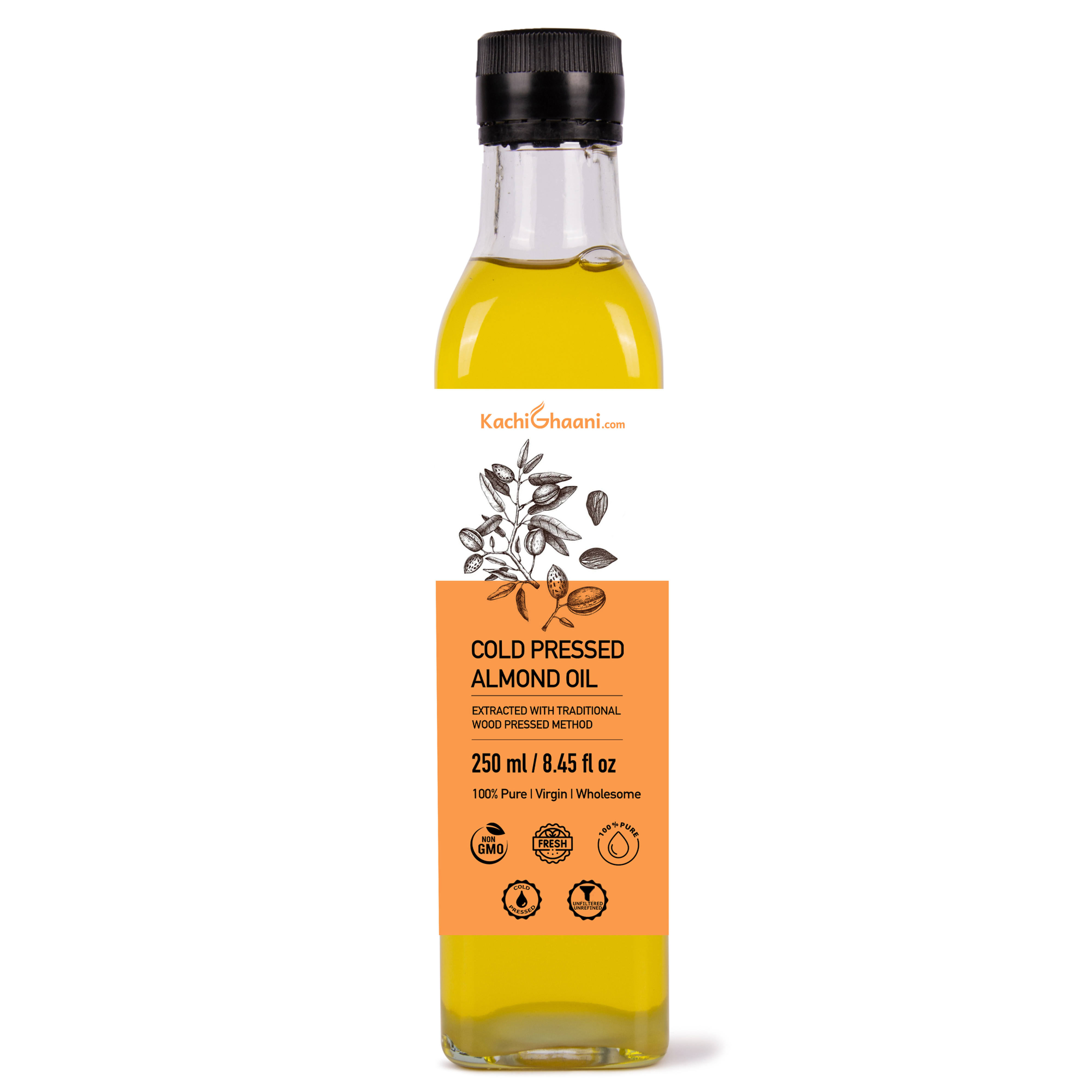 KachiGhaani Cold Pressed Sweet Almond Oil