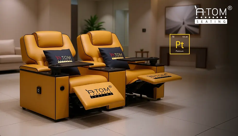 Platinum 2 seater VIP recliner for movie theaters.