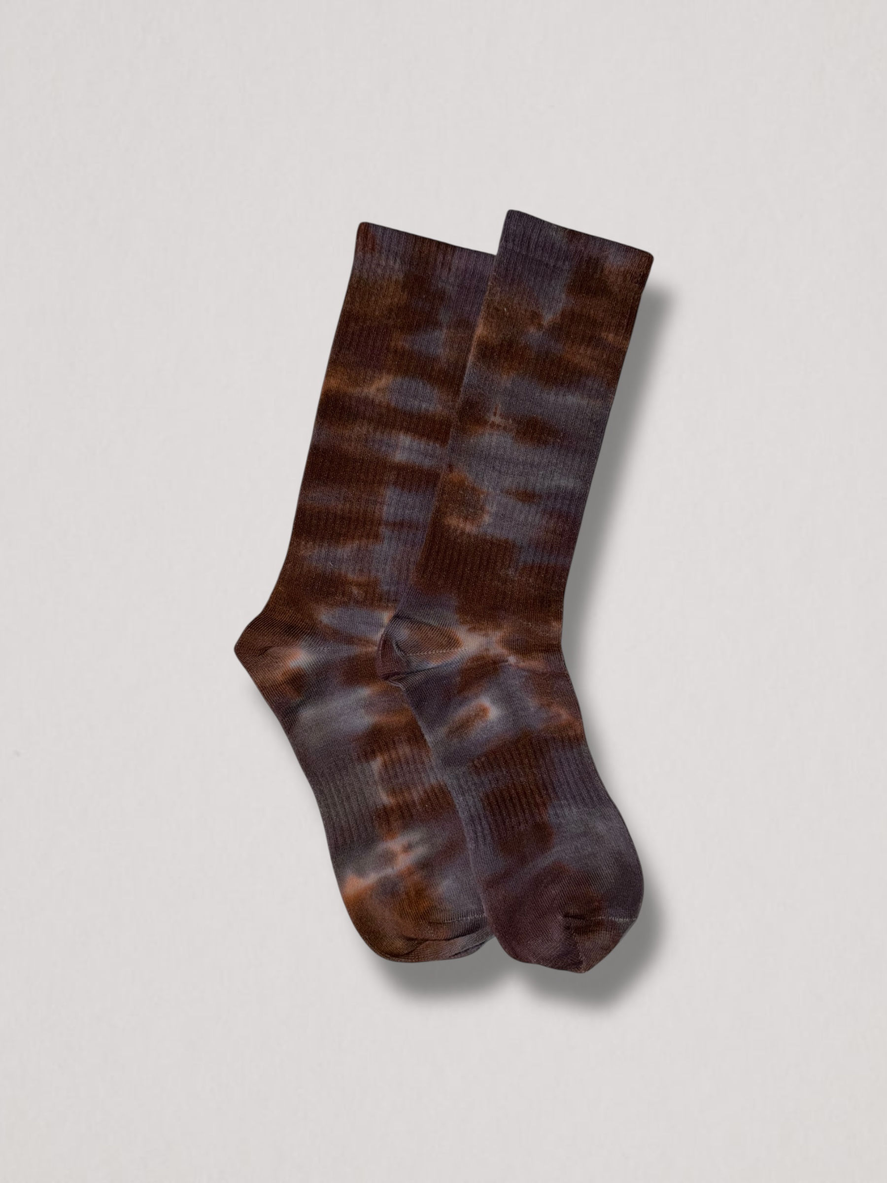 Tie-Dye Crew Socks Brownstone