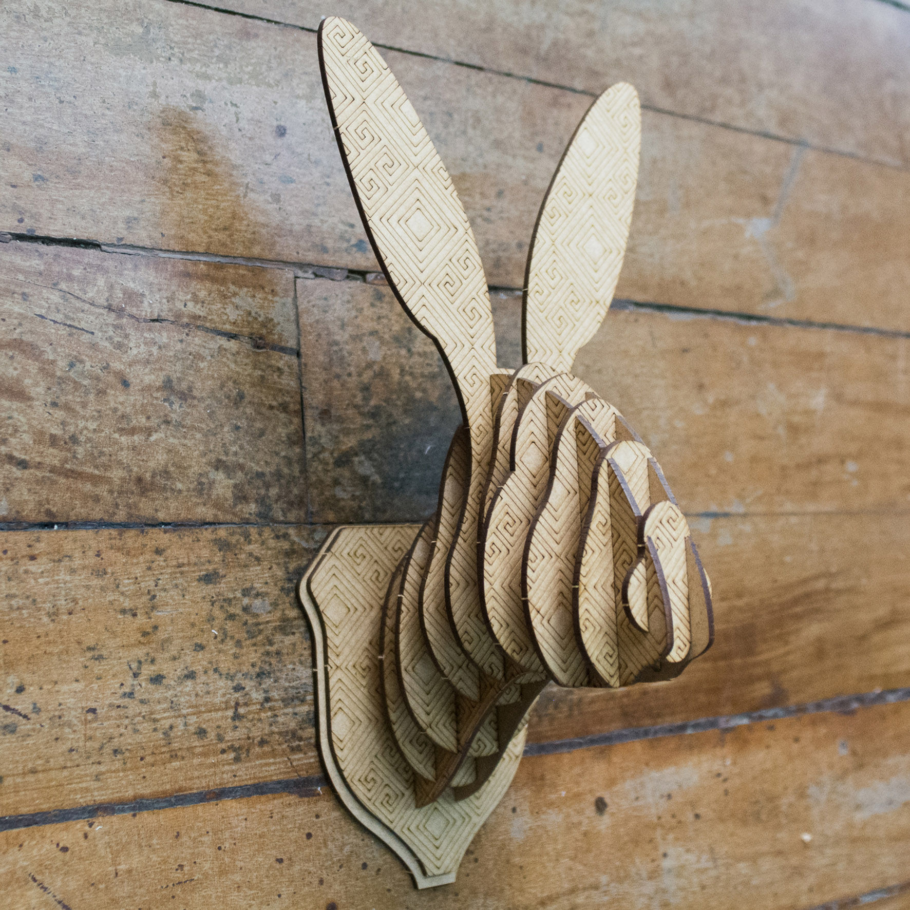 Cabeça de Coelho Estampado Geométrico 1