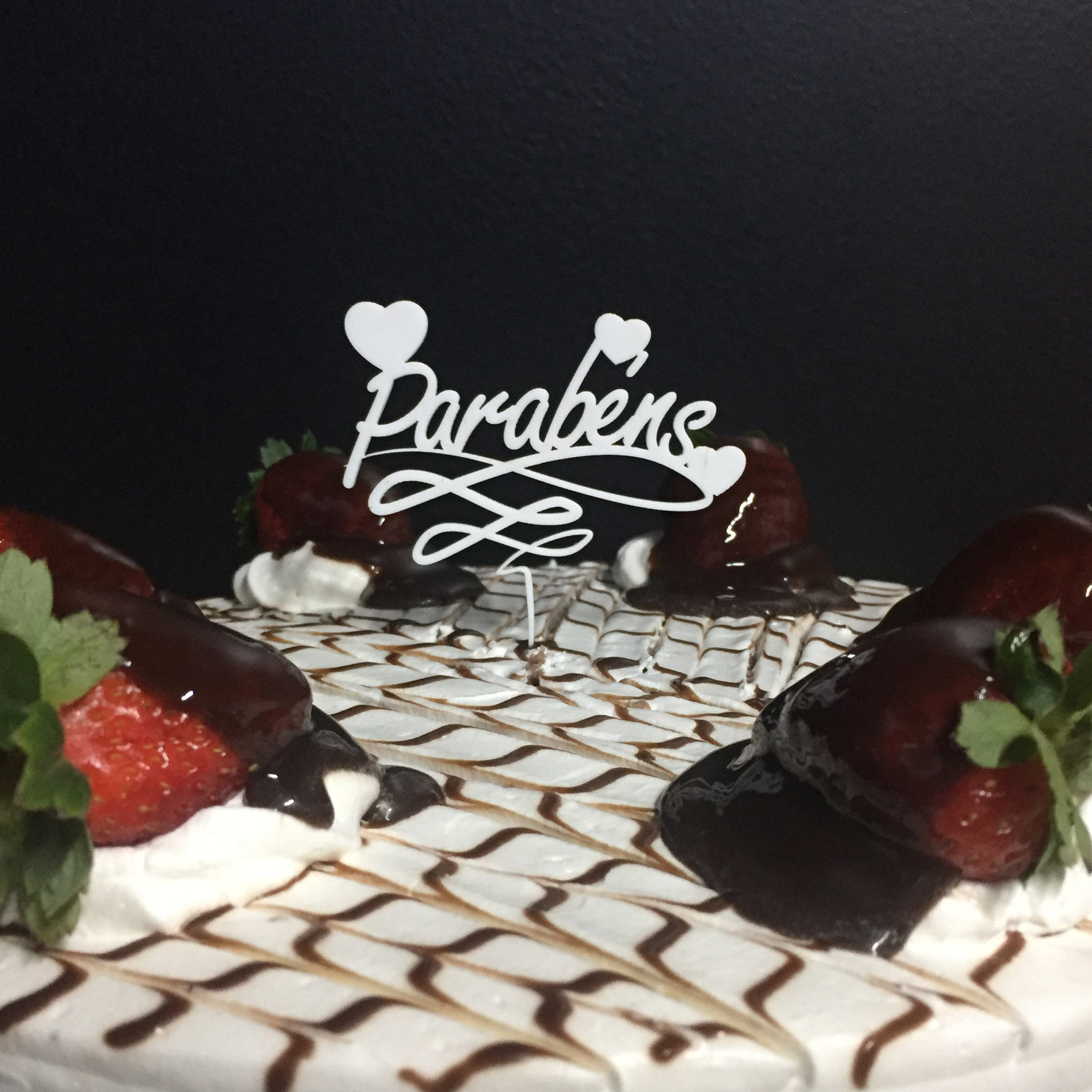 Enfeite de Bolo P - Parabéns