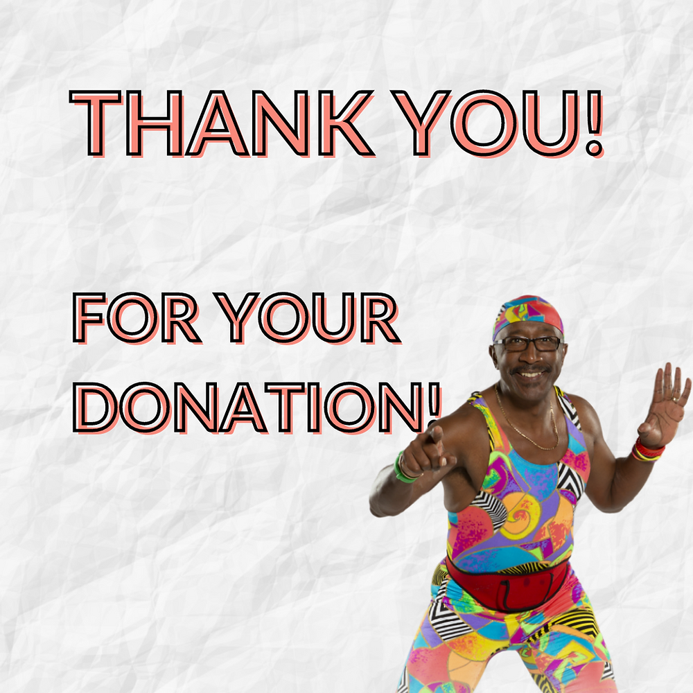 A photo thanking Mr Motivator