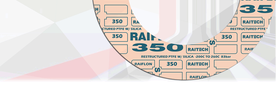 empaque laminado para juntas, tipo gylon basado en ptfe y silica, raiflon 350