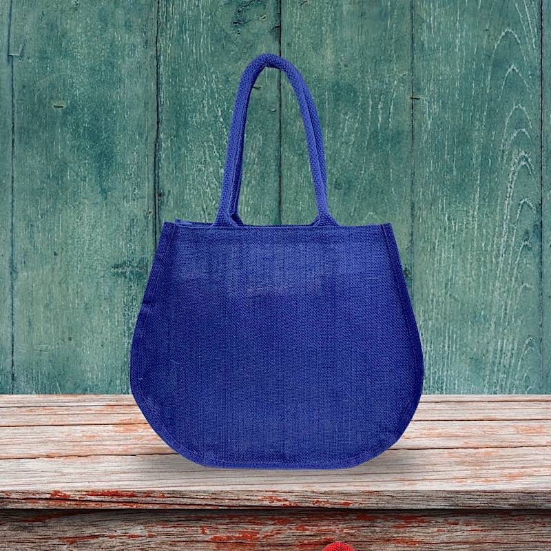 Thumbnail: Laxory Curvy Tote Jute Bag
