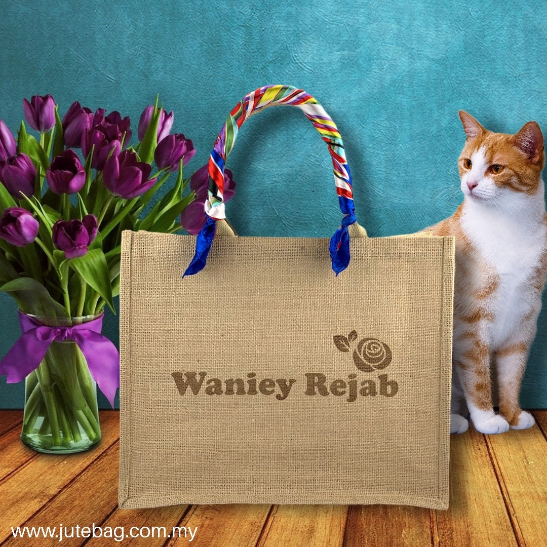 Custom Made Jute Bag With Laser Engraving