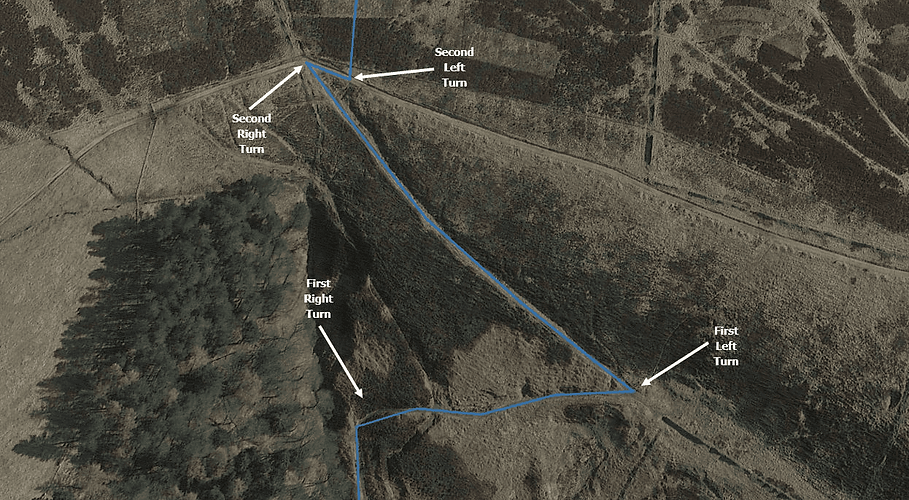 Route to Stile on The Derwent Edge Hike.png