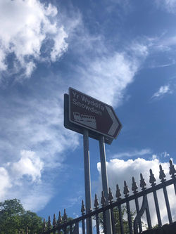 Snowdon Train Station Sign in Llanberis
