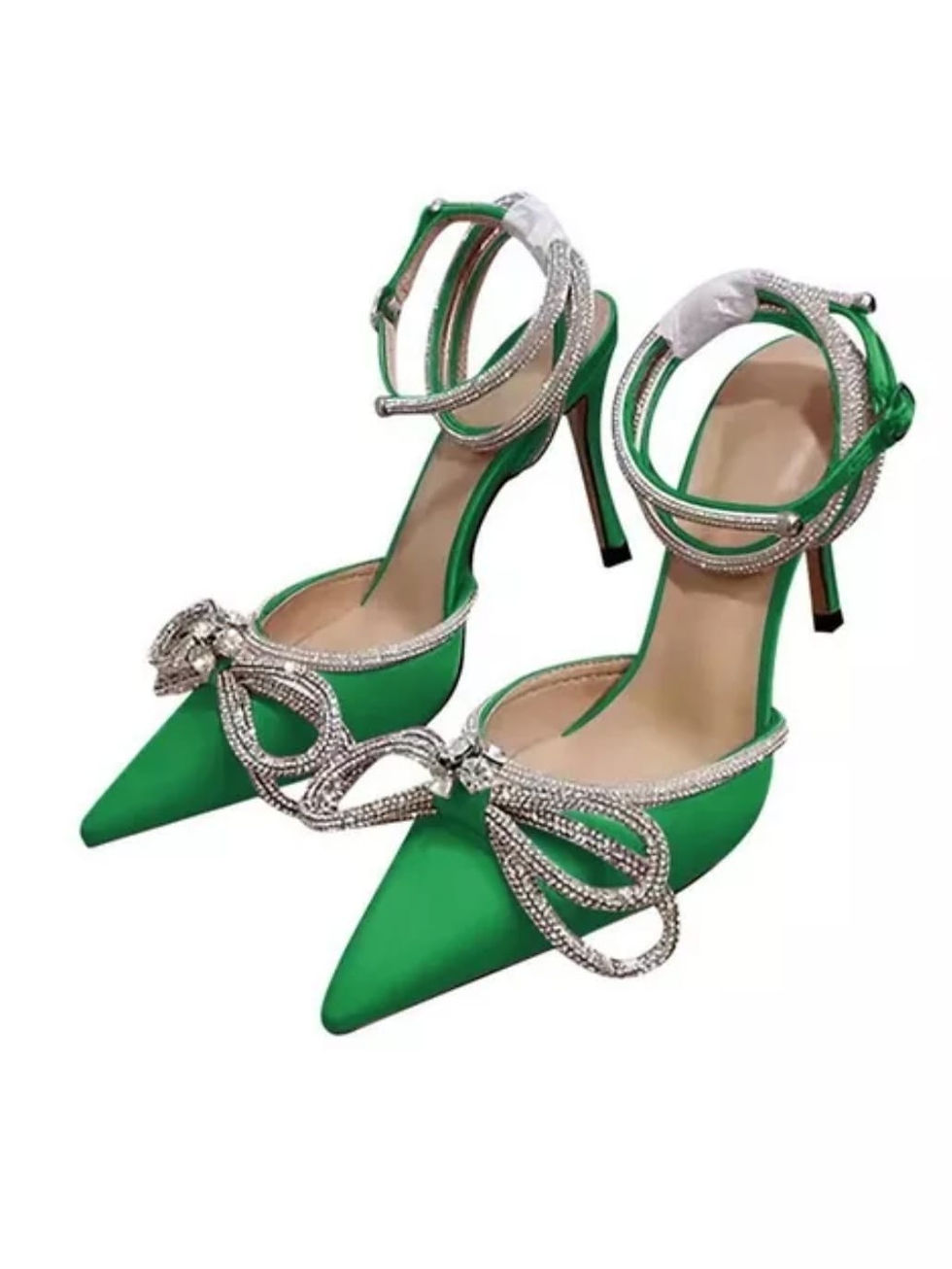 Miniature : WOMEN LUXURY PUMPS BOWKNOTS SATIN HIGH HEELS FOR SPECIAL OCCASIONS