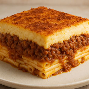 A piece of Greek pastitsio