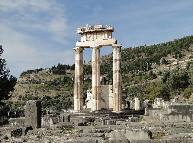 The circular Tholos at the Sanctuary of Athena Pronaia at Delphi