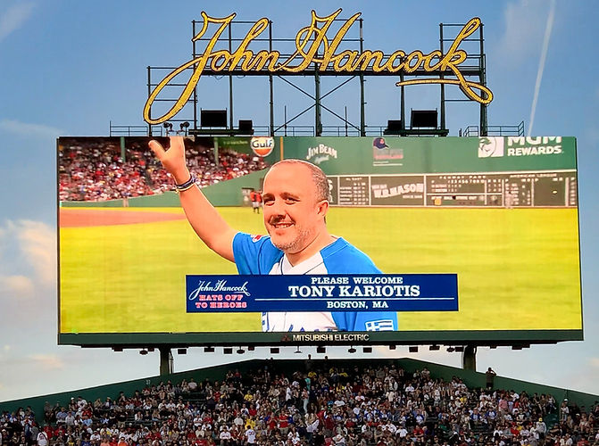 tony kariotis honored at fenway park boston