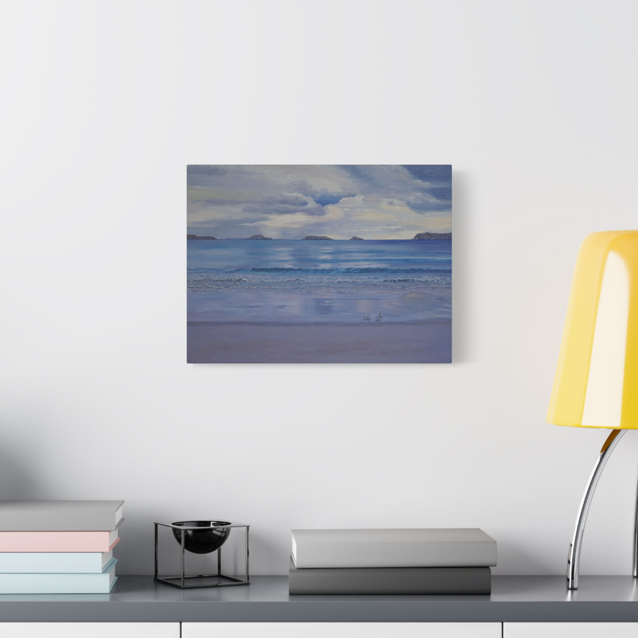 Seaside Serenity Matte Canvas Print – Stretched Beach Landscape Wall Art