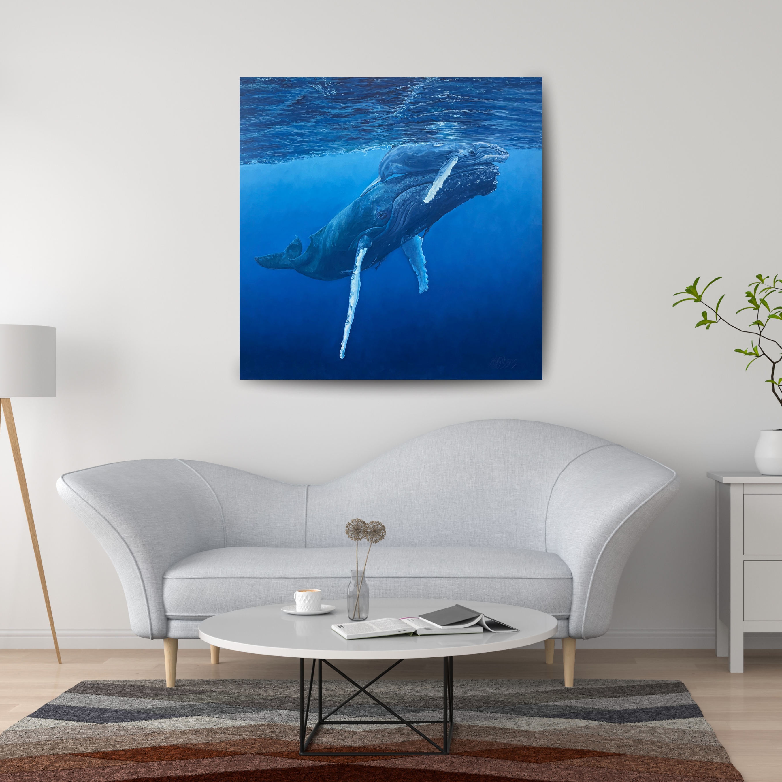 Mother and calf Original Oil Painting