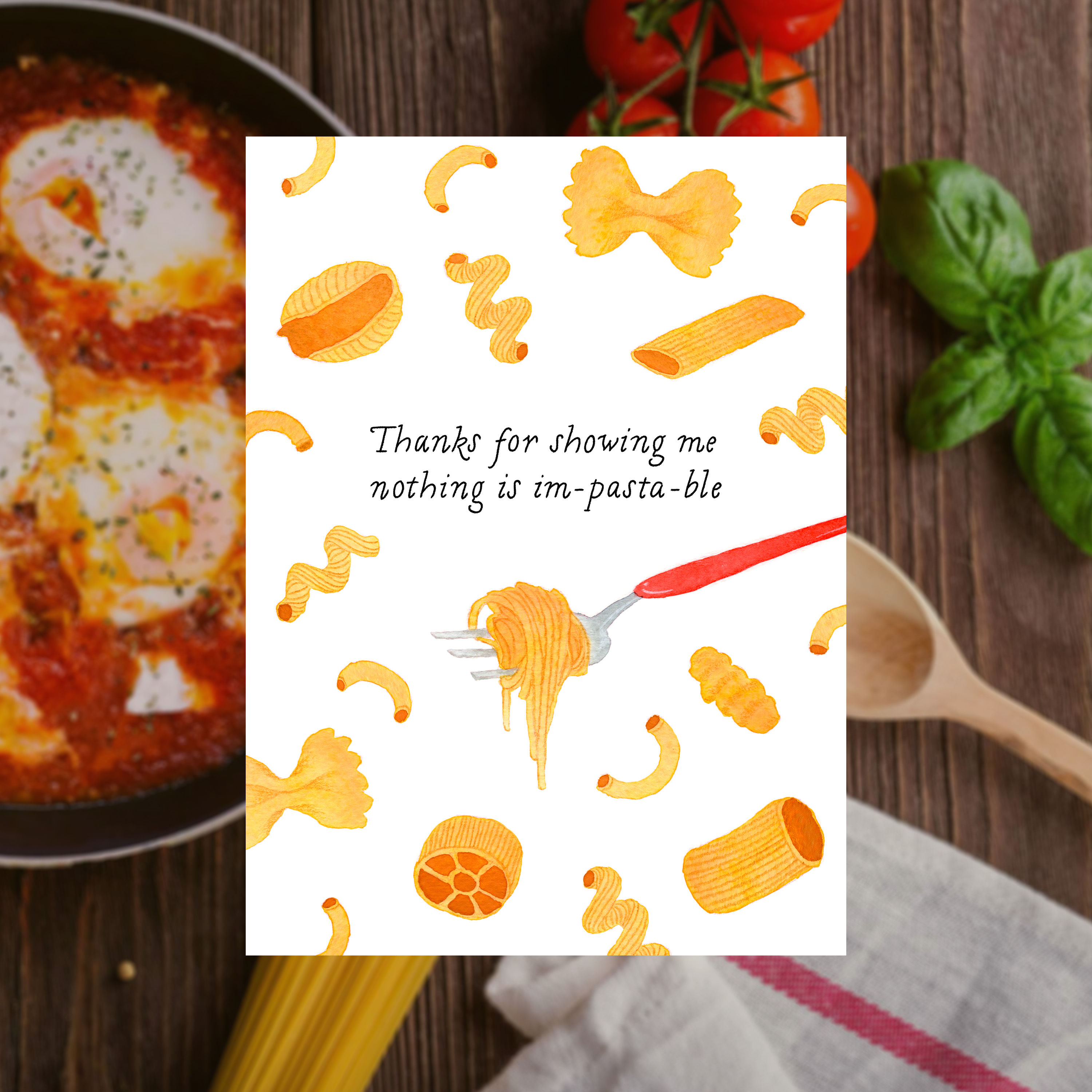 Greeting Card: Im-Pasta-Ble
