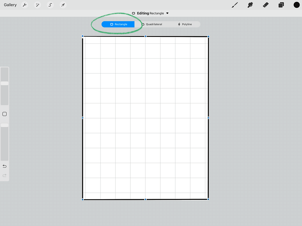 no bleed printing setup in Procreate