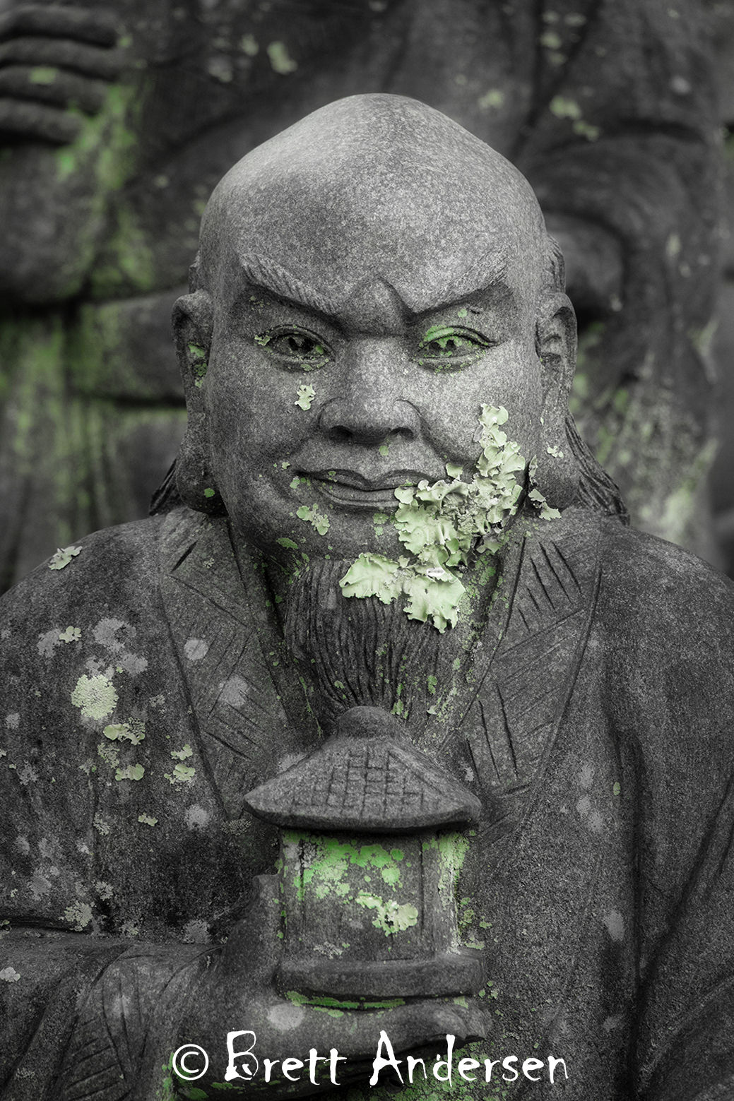 Monk Statue, Arashiyama, Kyoto, Japan.