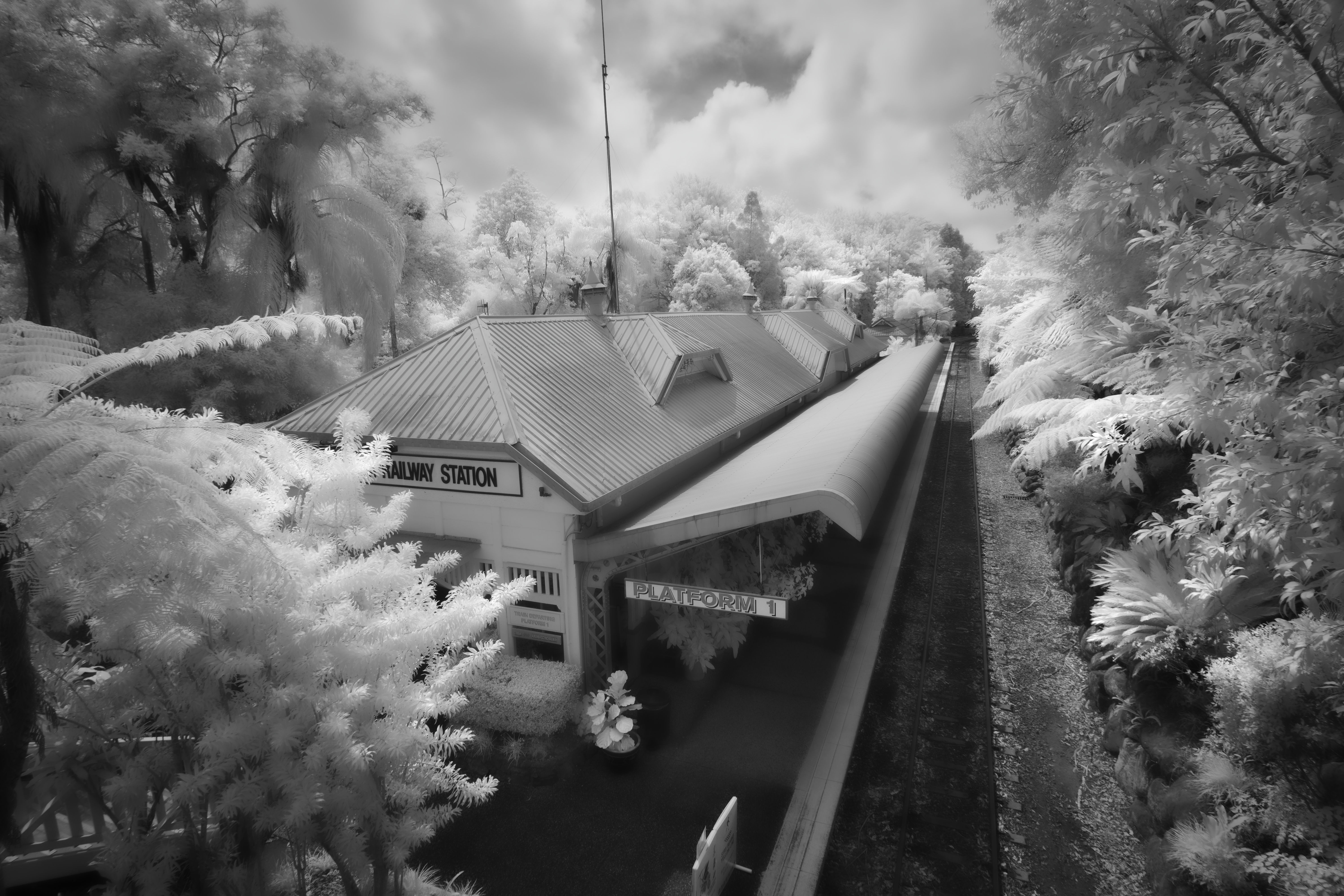 Infrared Image - Kuranda Railway Station, North Queensland.