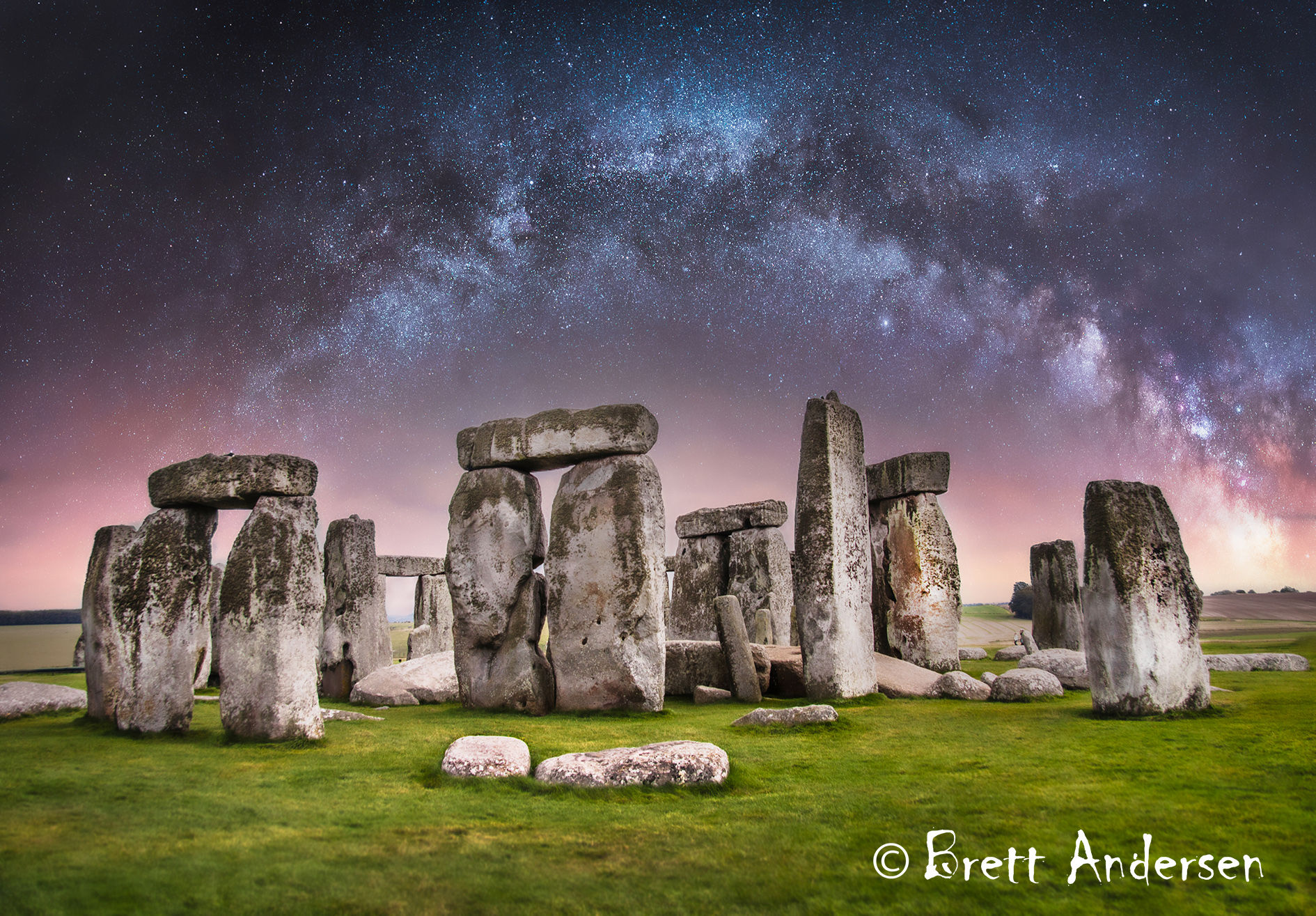 Milky Way at Stonehenge, Salisbury, United Kingdom.