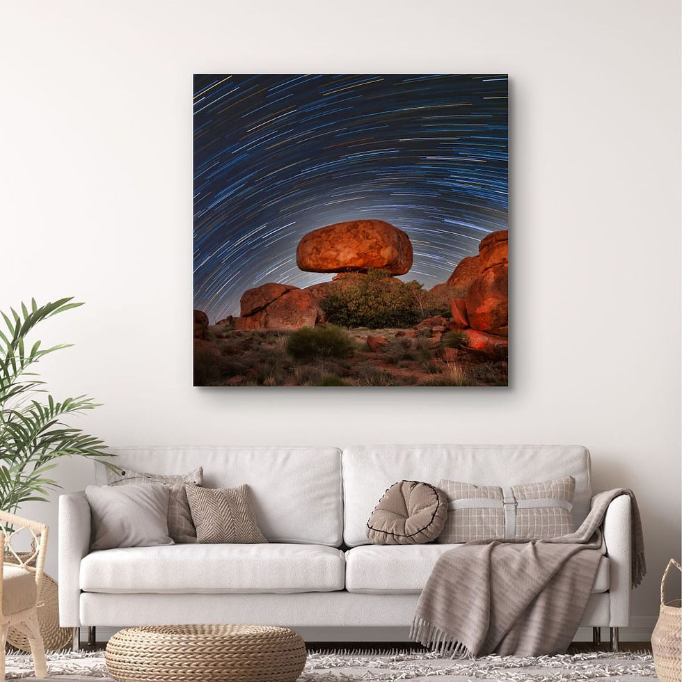 Thumbnail: Star Trails at Karlu, Karlu (The Devils Marbles) Northern Territory, Australia.