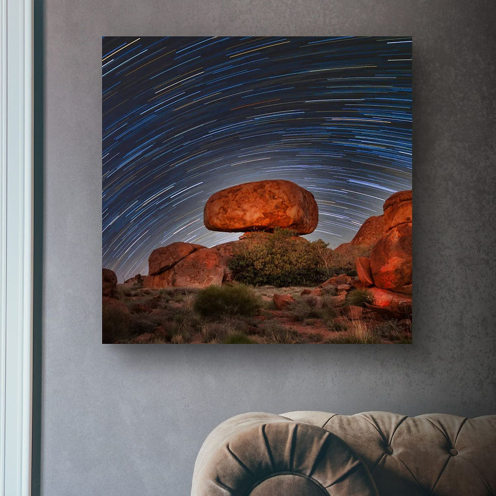 Thumbnail: Star Trails at Karlu, Karlu (The Devils Marbles) Northern Territory, Australia.