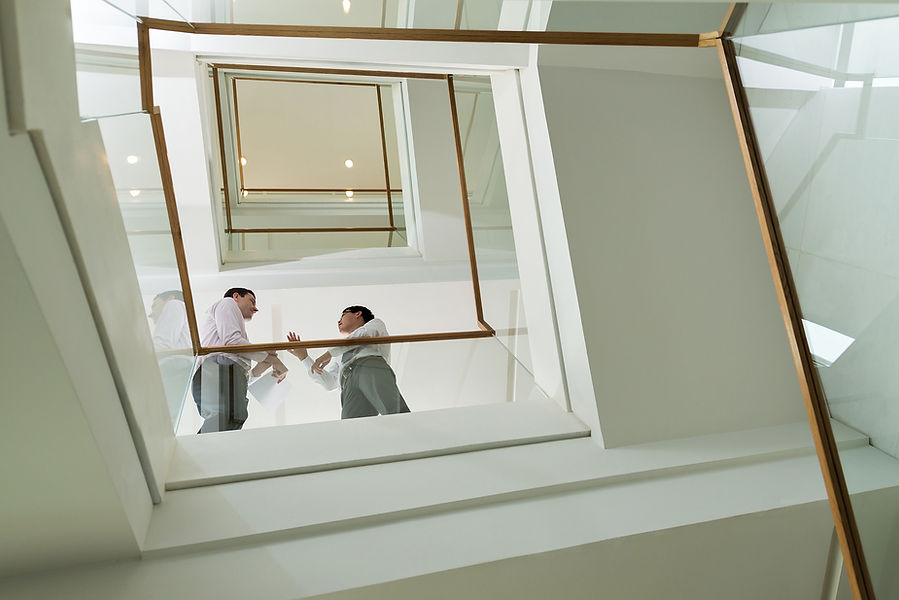 Les hommes d'affaires sur Escalier