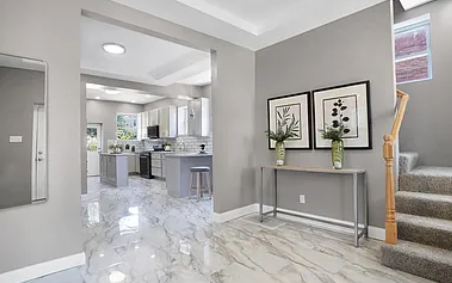 Foyer renovation, interior design and staging St. Louis, MO