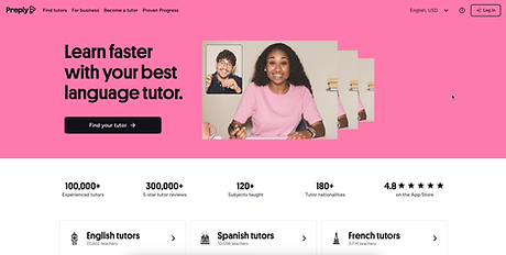 Preply Website Screenshot