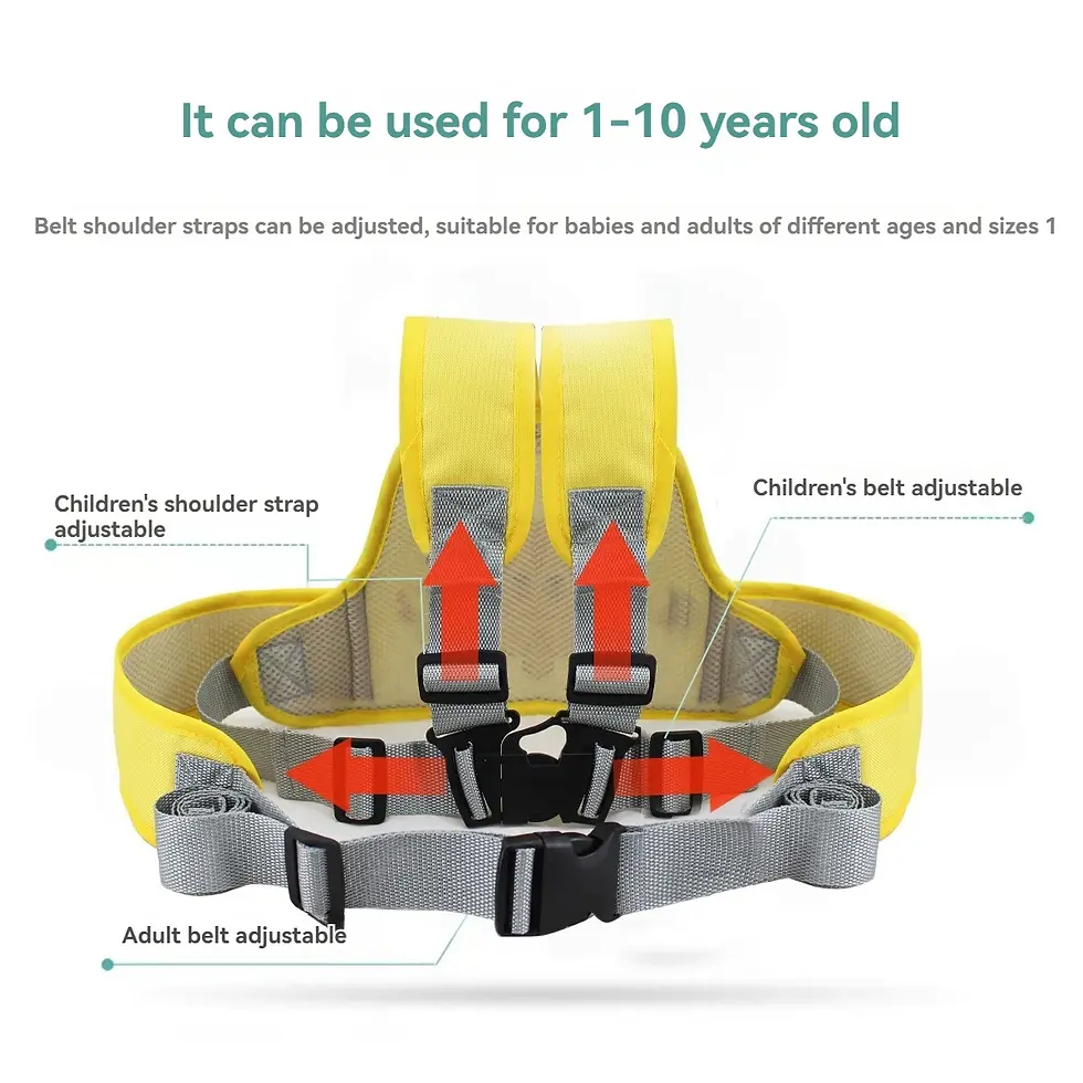 Thumbnail: Child Cartoon Motorcycle Safety Harness Electric Bike Safety Belt  Safety Strap