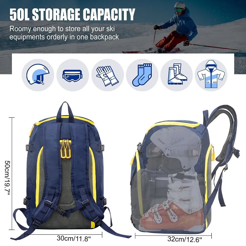Thumbnail: WESTTUNE Ski Boot Bag 50L Large Capacity Travel Backpack Waterproof Bag for
