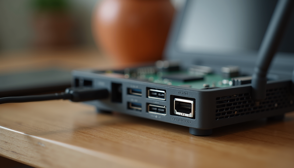 A router, running Pi-Hole