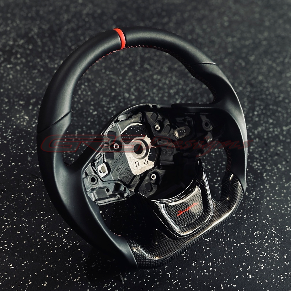 Thumbnail: MK5 / MKV / A90 Steering Wheel- 3/4 Smooth Leather with Red Accents
