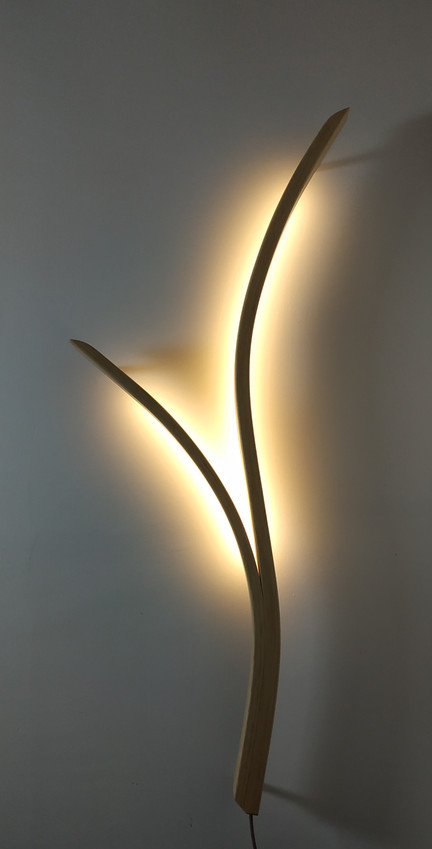 Sculpture bois lumineuse Paris 75 _ CINQ