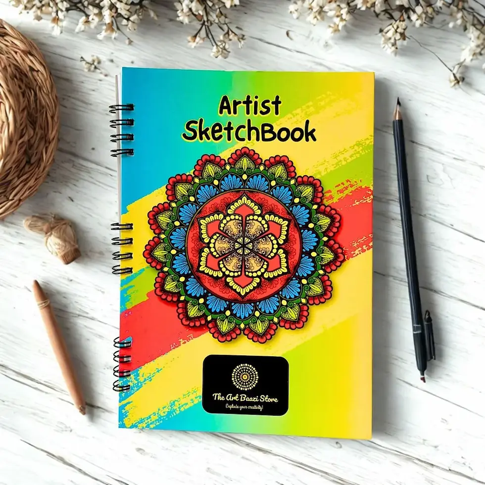 Artist Sketchbook Cover - Mandala Flower Design