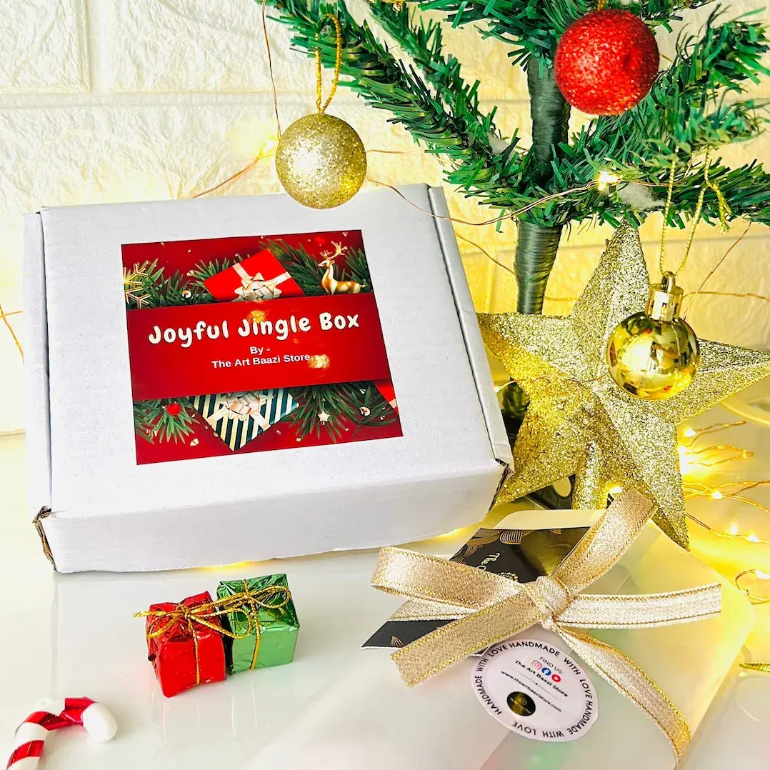 Joyful Jingle Box – Handmade Christmas and New Year Stationery Gift Set